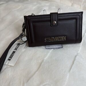 Steve Madden Dark Brown Wristlet Wallet
